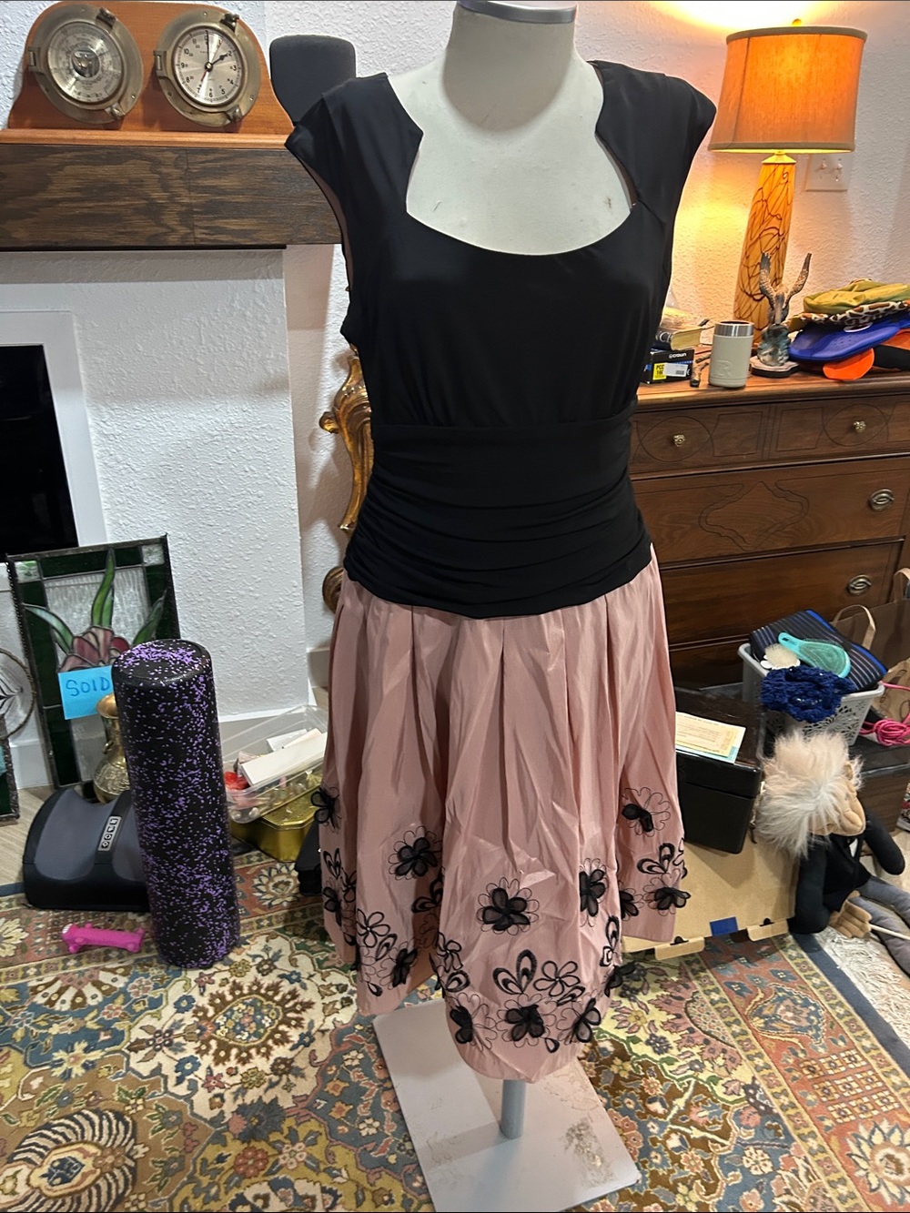 S.L. Fashions Black and Blush Women’s Dress